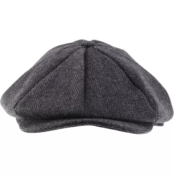 imageTrendy Apparel Shop XXL Oversize Newsboy Wool Blend Vintage Ivy CapCharcoal