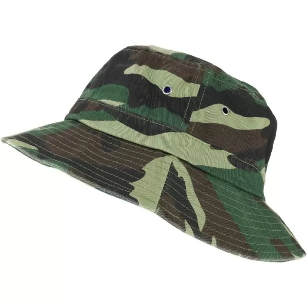 imageTrendy Apparel Shop Oversize XXL  XXXL Short Brim Outdoor Bucket HatCamo