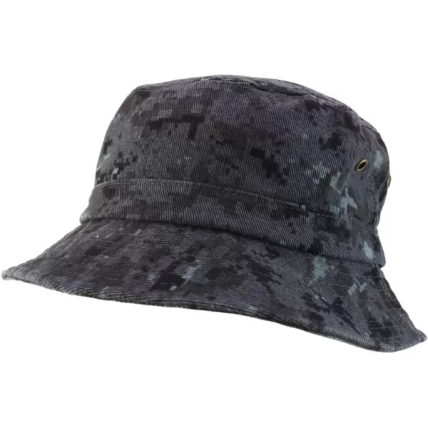 imageTrendy Apparel Shop Oversize XXL  XXXL Short Brim Outdoor Bucket HatDigital Night Camo