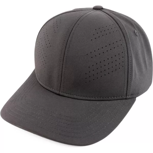 imageTrendy Apparel Shop Oversize XXL Breathable Plain 6 Panel Structured Air Thru Fitted Ball CapBlack