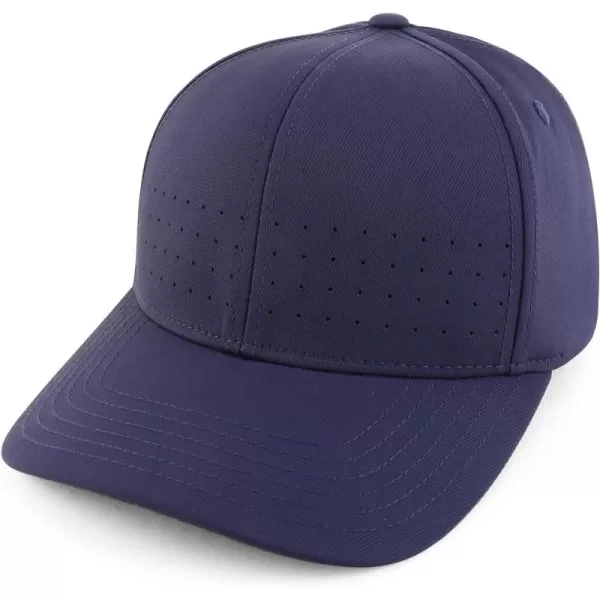 imageTrendy Apparel Shop Oversize XXL Classic Structured 6 Panel Curved Bill Stretchy Fitted Ball CapNavy