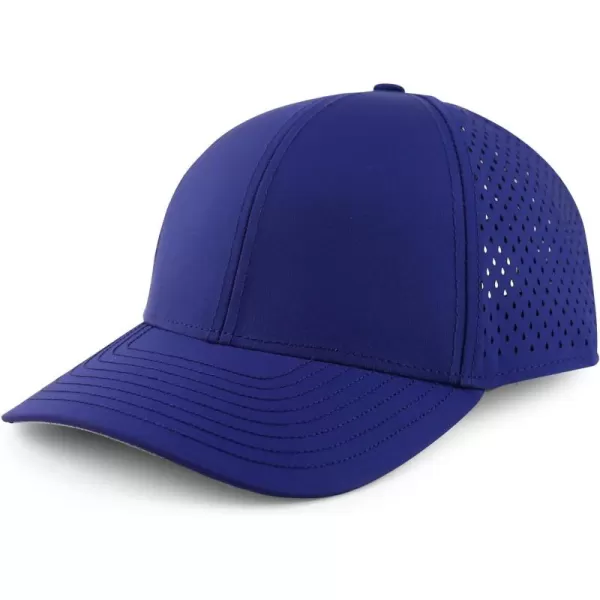 imageTrendy Apparel Shop Oversize XXL Laser Cut Holes Back Performance Snapback Ball CapNavy
