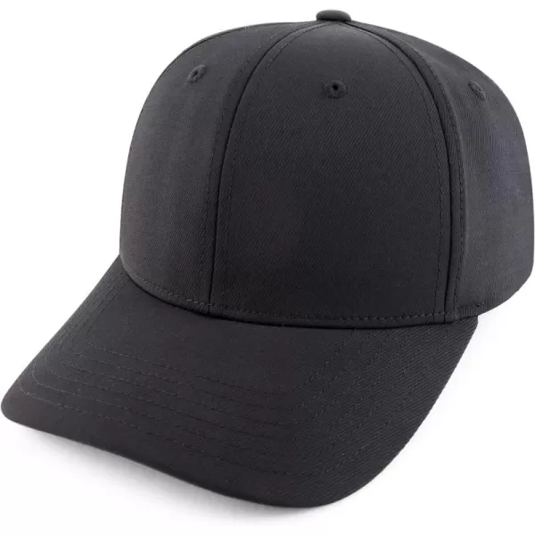 imageTrendy Apparel Shop Oversize XXL Plain Air Thru Structured Curved Bill Fitted CapBlack