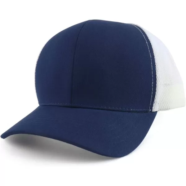 imageTrendy Apparel Shop Oversize XXL Structured Trucker Mesh Baseball CapNavy White