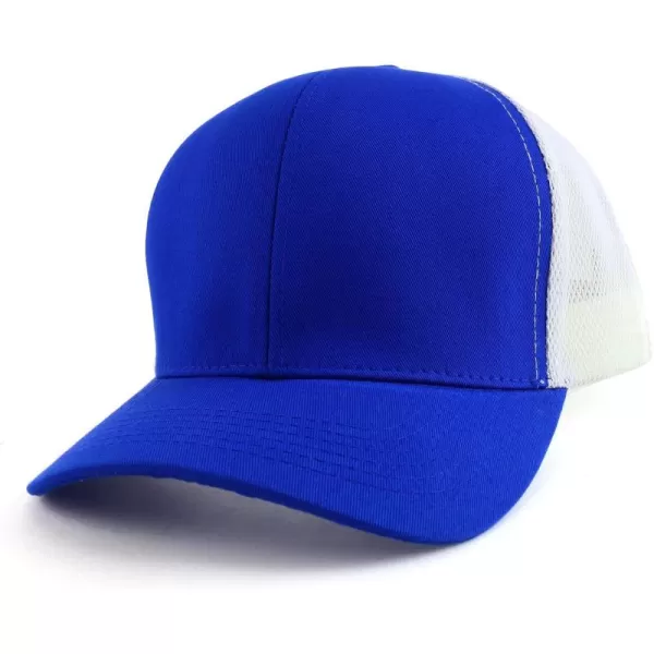 imageTrendy Apparel Shop Oversize XXL Structured Trucker Mesh Baseball CapRoyal White