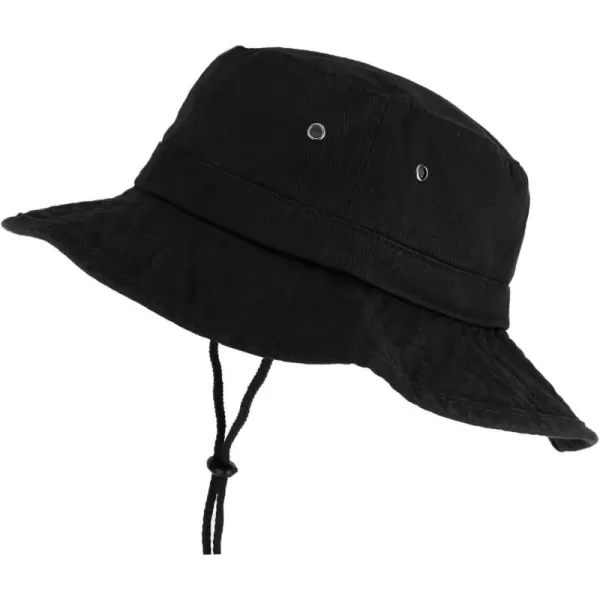 imageTrendy Apparel Shop XXL Oversize Large Brim 100 Cotton Outdoor Boonie HatBlack