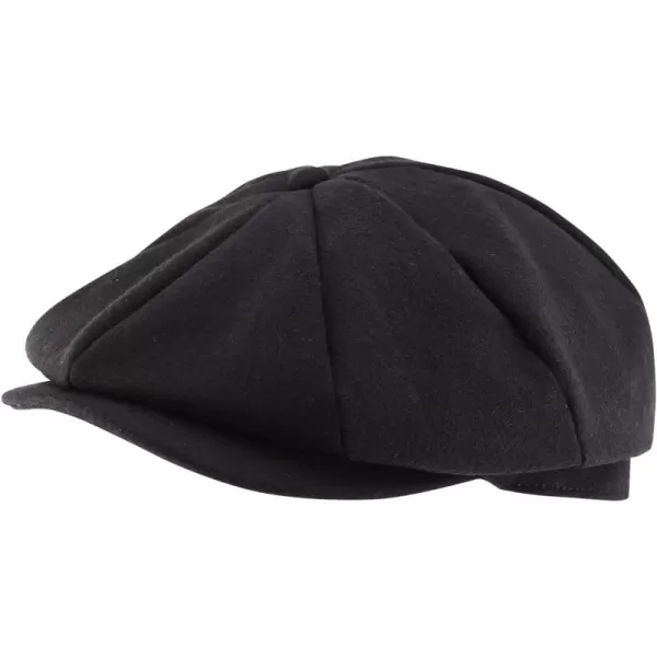 imageTrendy Apparel Shop XXL Oversize Newsboy Wool Blend Vintage Ivy CapBlack