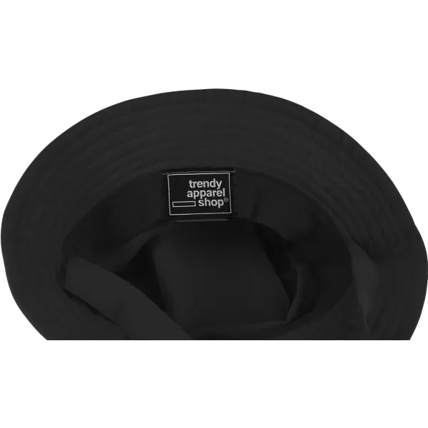 imageTrendy Apparel Shop Heart Emoticon Embroidered Patch Infant Lightweight Bucket Hat with Chin StrapBlack