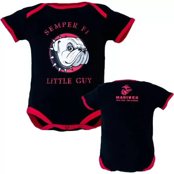 imageTrendy Apparel Shop Military Theme Newborn Infant One Piece Romper JumpsuitBlack Red