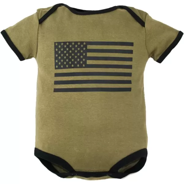 imageTrendy Apparel Shop Military Theme Newborn Infant One Piece Romper JumpsuitOd Green 1