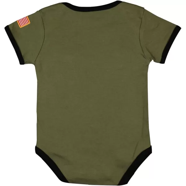 imageTrendy Apparel Shop Military Theme Newborn Infant One Piece Romper JumpsuitOlive 1
