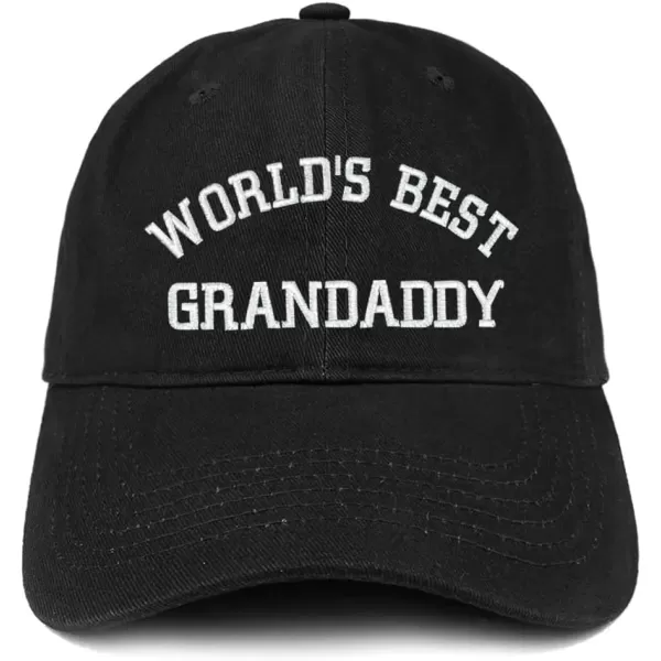 imageTrendy Apparel Shop Worlds Best Grandaddy Embroidered Low Profile Deluxe Cotton CapBlack