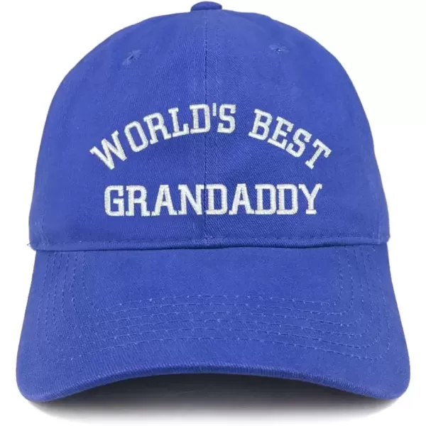 imageTrendy Apparel Shop Worlds Best Grandaddy Embroidered Low Profile Deluxe Cotton CapRoyal