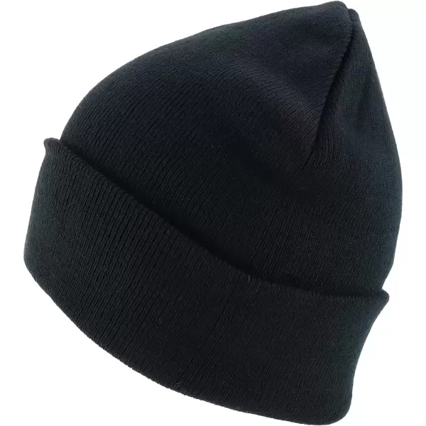 imageTrendy Apparel Shop XXL Oversized Solid Cuff Long Stretchy Winter Beanie HatBlack