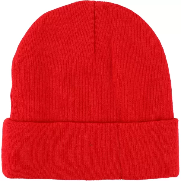 imageTrendy Apparel Shop XXL Oversized Solid Cuff Long Stretchy Winter Beanie HatRed