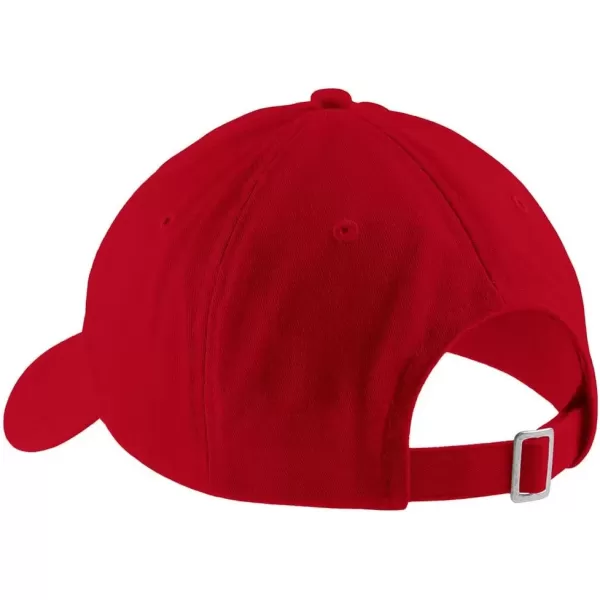 imageTrendy Apparel Shop Pop Embroidered Low Profile Soft Cotton Brushed Baseball CapRed