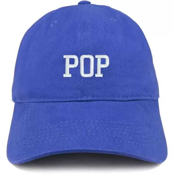 imageTrendy Apparel Shop Pop Embroidered Low Profile Soft Cotton Brushed Baseball CapRoyal
