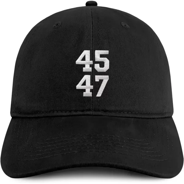 imageTrendy Apparel Shop 45 47 President 2024 Brushed Cotton Unstructured Low Profile Dad HatBlack