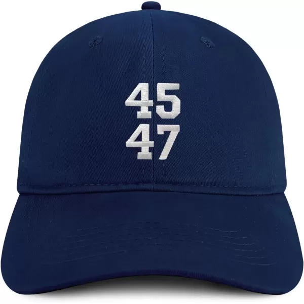 imageTrendy Apparel Shop 45 47 President 2024 Brushed Cotton Unstructured Low Profile Dad HatNavy