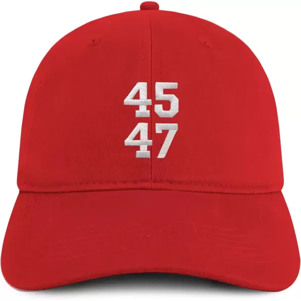 imageTrendy Apparel Shop 45 47 President 2024 Brushed Cotton Unstructured Low Profile Dad HatRed