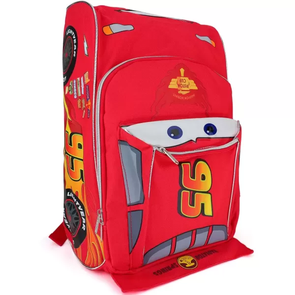 imageTrendy Apparel Shop Kids Boys 95 Radiator Springs Car Shaped 16quot Backpack  Red
