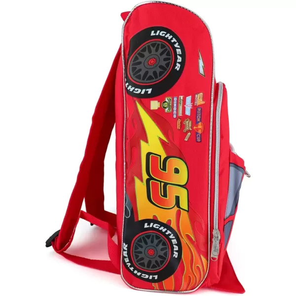 imageTrendy Apparel Shop Kids Boys 95 Radiator Springs Car Shaped 16quot Backpack  Red