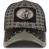 imageStraw Design Metallic Rodeo Cowboy Horse Metal Logo Trucker Mesh Baseball CapCharcoalBlack