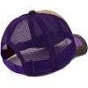 imageStraw Design Metallic Rodeo Cowboy Horse Metal Logo Trucker Mesh Baseball CapTan Purple