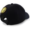 imageTrendy Apparel Shop Cities of Mexico Circular Logo Embroidered Structured Baseball CapColima Gold  Black