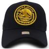 imageTrendy Apparel Shop Cities of Mexico Circular Logo Embroidered Structured Baseball CapGuanajuato Gold  Black