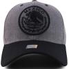 imageTrendy Apparel Shop Cities of Mexico Circular Logo Embroidered Structured Baseball CapMexico Charcoal  Black