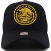 imageTrendy Apparel Shop Cities of Mexico Circular Logo Embroidered Structured Baseball CapNayarit Gold  Black