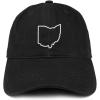 imageTrendy Apparel Shop Ohio State Outline State Embroidered Cotton Dad HatBlack