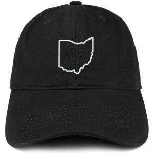 imageTrendy Apparel Shop Ohio State Outline State Embroidered Cotton Dad HatBlack