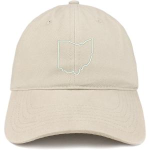 imageTrendy Apparel Shop Ohio State Outline State Embroidered Cotton Dad HatStone