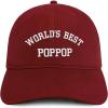 imageTrendy Apparel Shop Worlds Best Poppop Embroidered Low Profile Soft Cotton Baseball CapMaroon