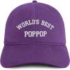 imageTrendy Apparel Shop Worlds Best Poppop Embroidered Low Profile Soft Cotton Baseball CapPurple