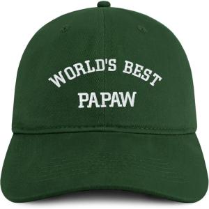 imageTrendy Apparel Shop Worlds Best Papaw Embroidered Soft Crown 100 Brushed Cotton CapHunter