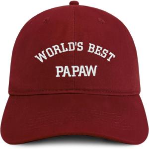 imageTrendy Apparel Shop Worlds Best Papaw Embroidered Soft Crown 100 Brushed Cotton CapMaroon