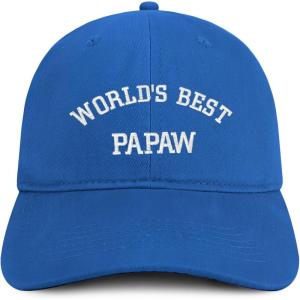 imageTrendy Apparel Shop Worlds Best Papaw Embroidered Soft Crown 100 Brushed Cotton CapRoyal