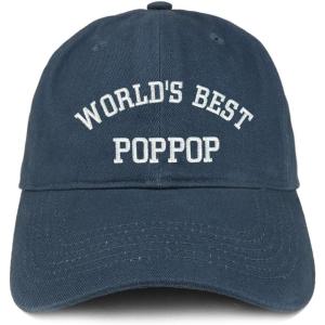 imageTrendy Apparel Shop Worlds Best Poppop Embroidered Low Profile Soft Cotton Baseball CapNavy
