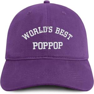 imageTrendy Apparel Shop Worlds Best Poppop Embroidered Low Profile Soft Cotton Baseball CapPurple