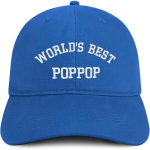 imageTrendy Apparel Shop Worlds Best Poppop Embroidered Low Profile Soft Cotton Baseball CapRoyal