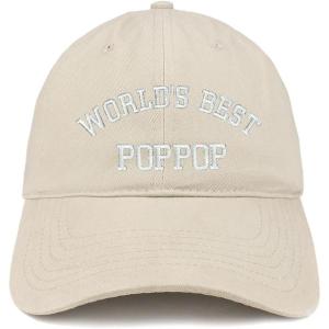 imageTrendy Apparel Shop Worlds Best Poppop Embroidered Low Profile Soft Cotton Baseball CapStone
