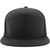 imageTrendy Apparel Shop Oversize XXL 6 Panel Camper Style Performance Snapback CapBlack Black