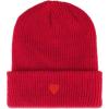 imageTrendy Apparel Shop Emoticon Heart Embroidered Ribbed Cuffed Knit BeanieRed