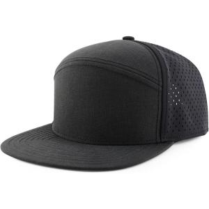 imageTrendy Apparel Shop Oversize XXL 6 Panel Camper Style Performance Snapback CapBlack Black