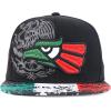 imageHecho En Mexico Eagle 3D Embroidered Flat Bill Snapback CapBlack