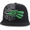 imageHecho En Mexico Eagle 3D Embroidered Flat Bill Snapback CapBlack Green