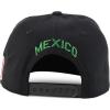 imageHecho En Mexico Eagle 3D Embroidered Flat Bill Snapback CapBlack Green